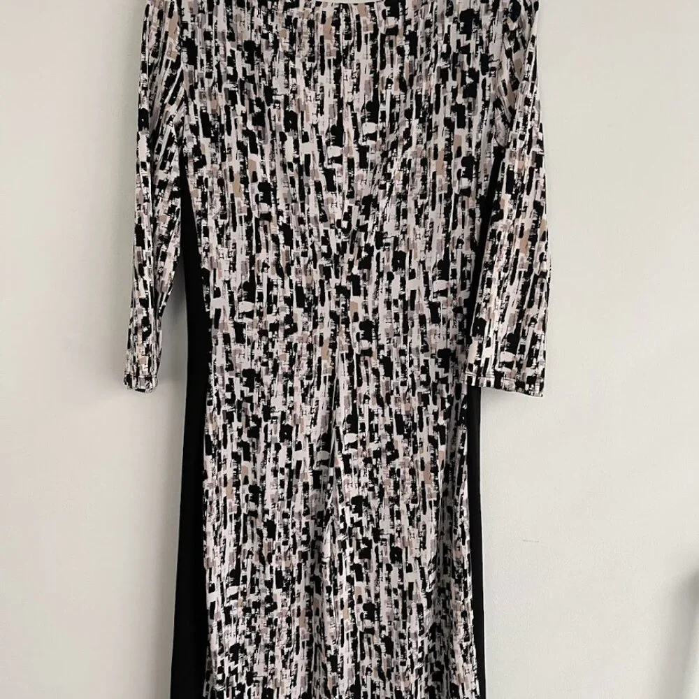 Lauren Ralph Lauren Black and White Midi Dress - Picture 3 of 3